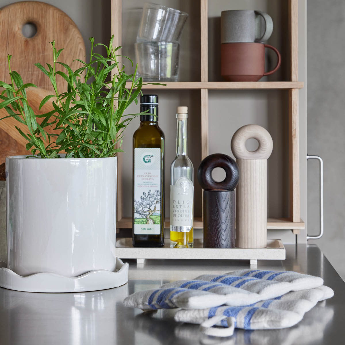 OYOY Savi Marmoritarjotin 30x14 cm Beige