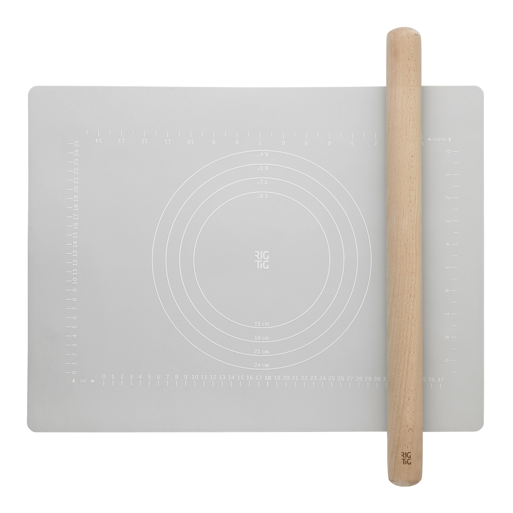 RIG-TIG Bake-IT Kavel och Bakmatta Grå