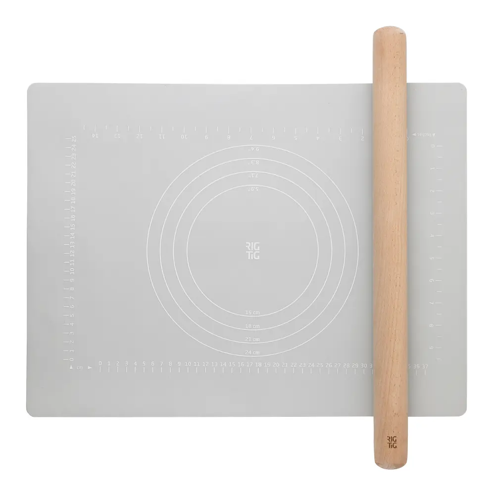 Bake-it kjevle og bakematte grå