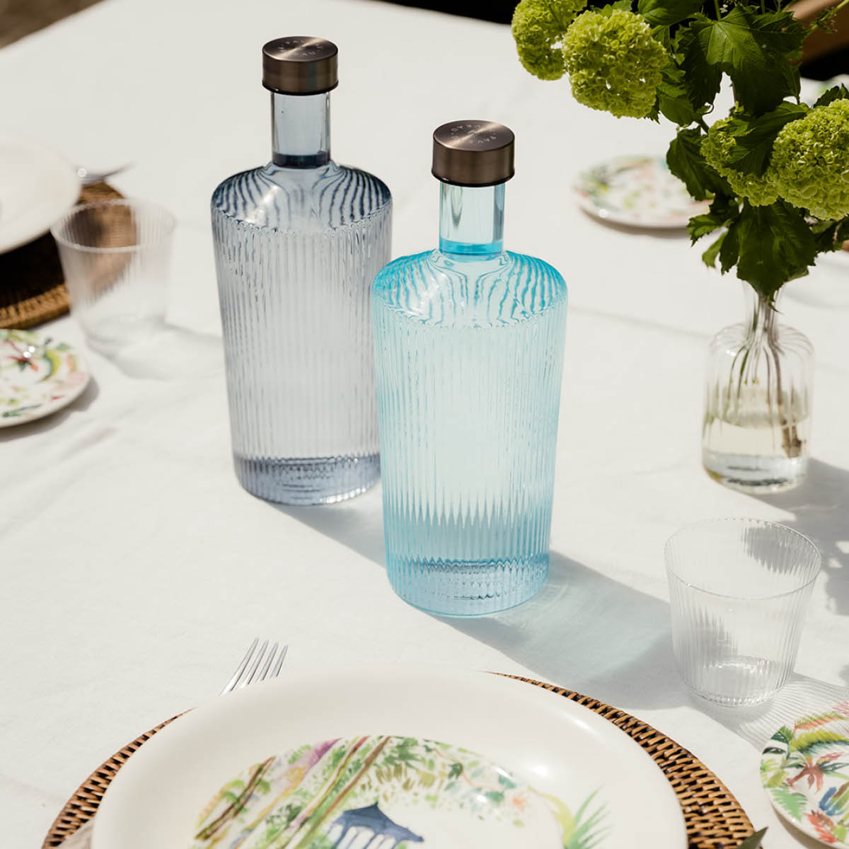 Paveau Ribbed Elegance flaska Lucky 1,25 L turkos