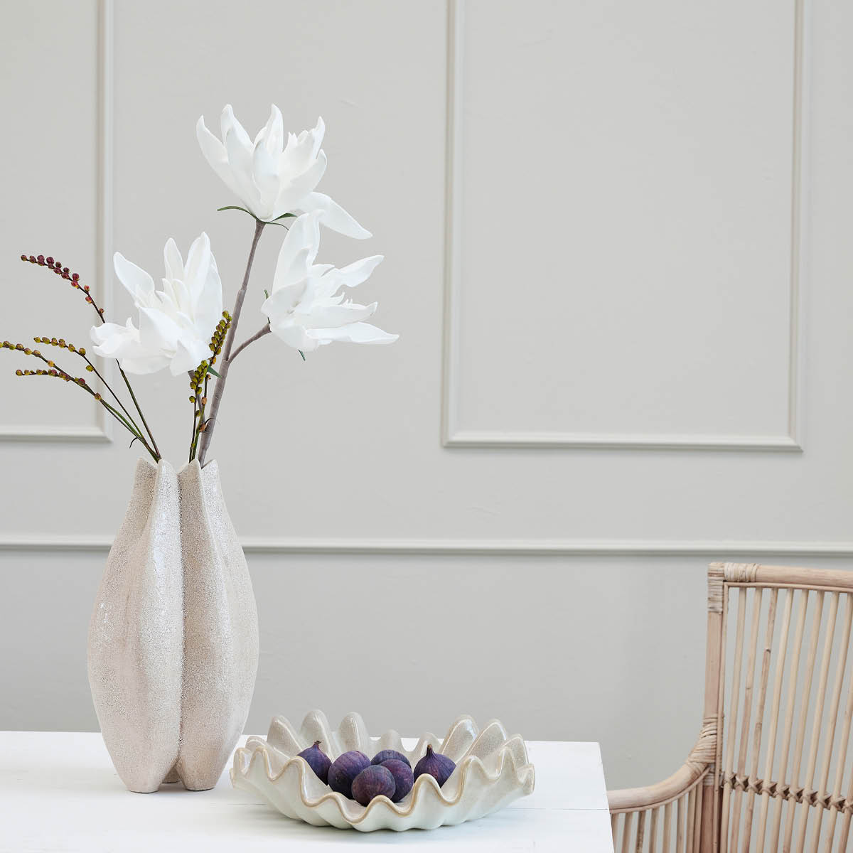 Lene Bjerre Happia konstblomma 85 cm vit