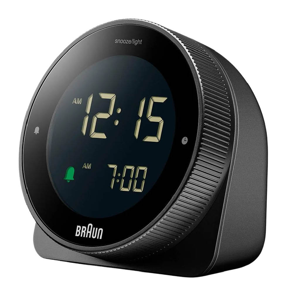 Braun Vekkerklokke digital 8 cm svart