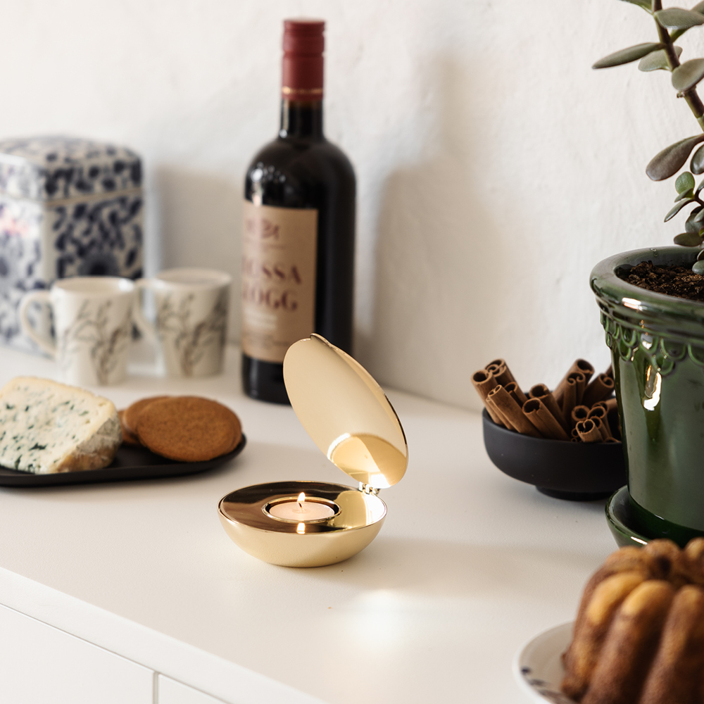 Design House Stockholm Shell Lyhty 10x3 cm Messinki