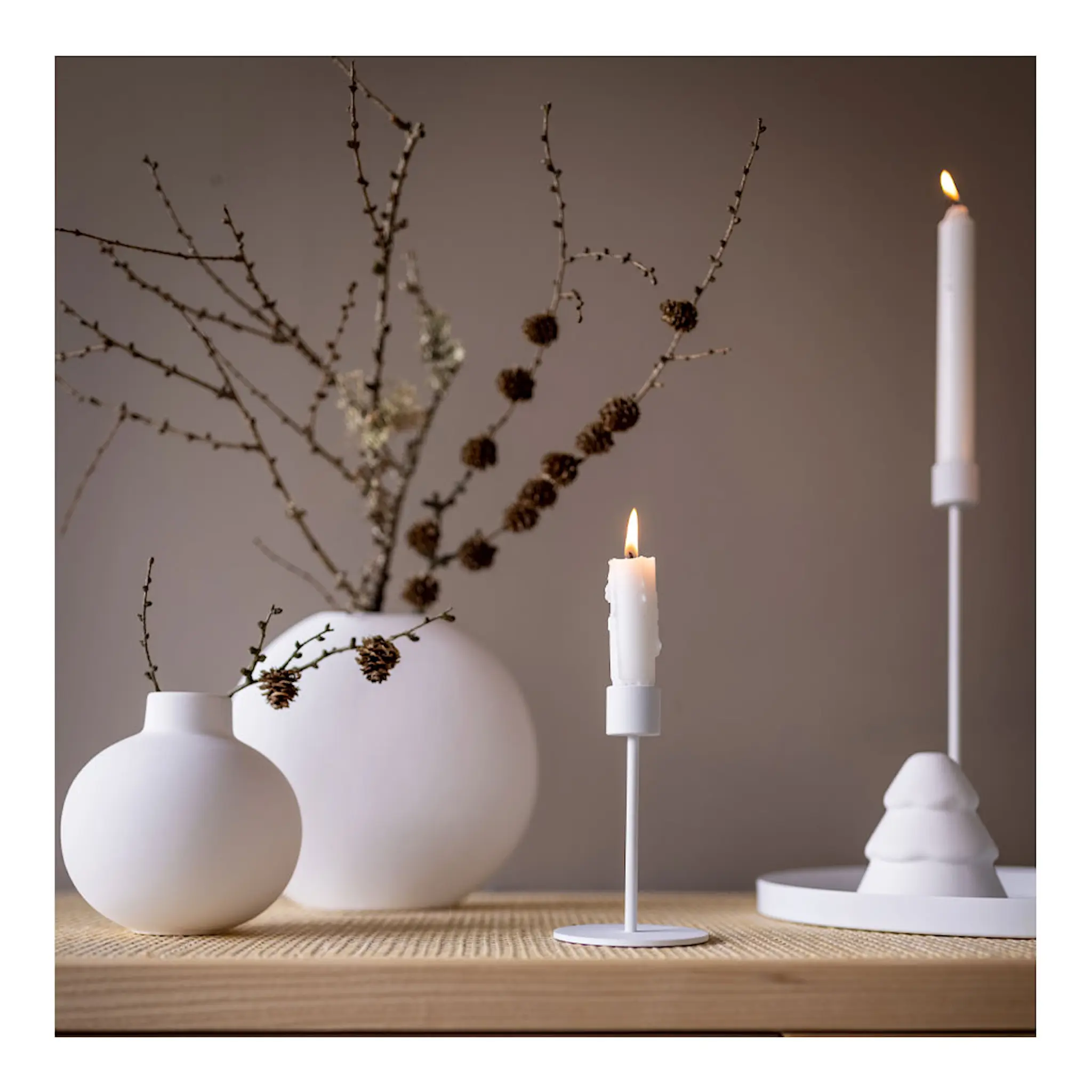 Cooee Candlestick Ljusstake 13 cm Vit