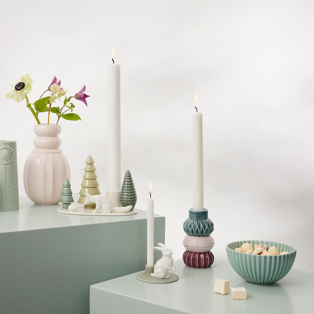 Dottir Samsurium Kynttilänjalka 3 osaa Dark/Powder/Aubergine