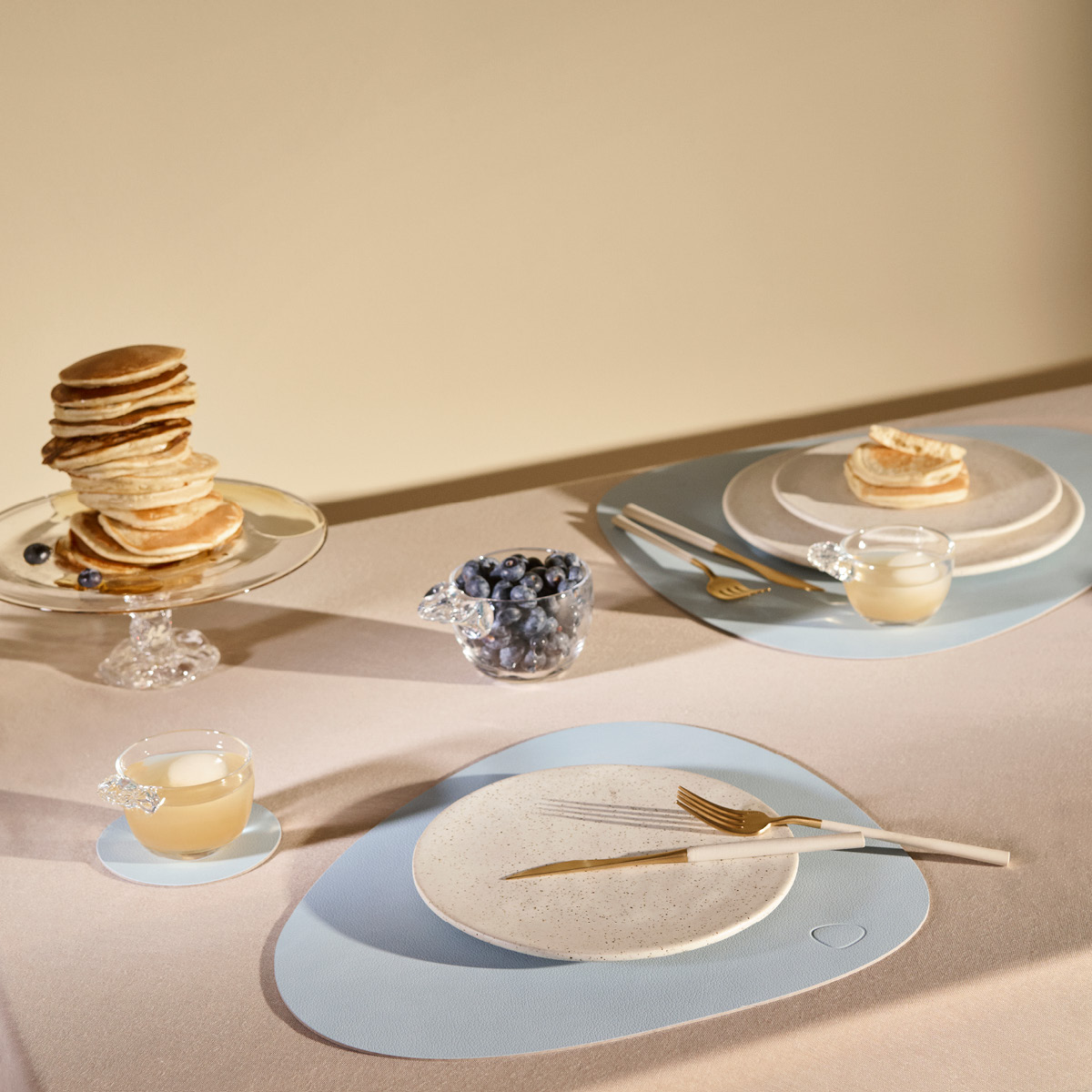 LIND DNA Nupo Circle Glasunderlägg 10 cm Soft Sky