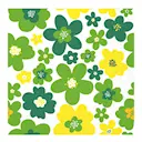 Servett 33x33 cm 20-pack Flower Power green