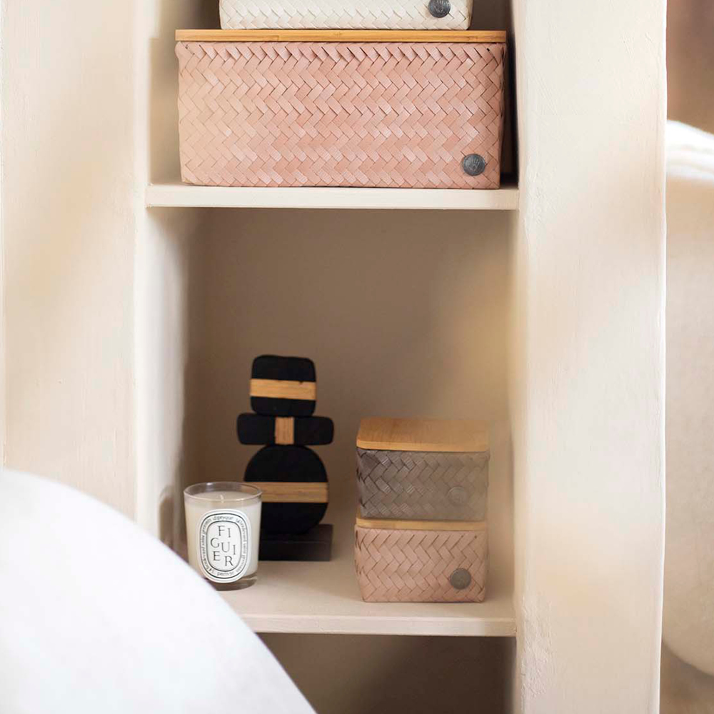 Handed By Top Fit Tiny förvaringskorg med lock 13x13x8 cm copper blush