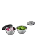 Rino skålset 2-pack 10 cl stål/svart