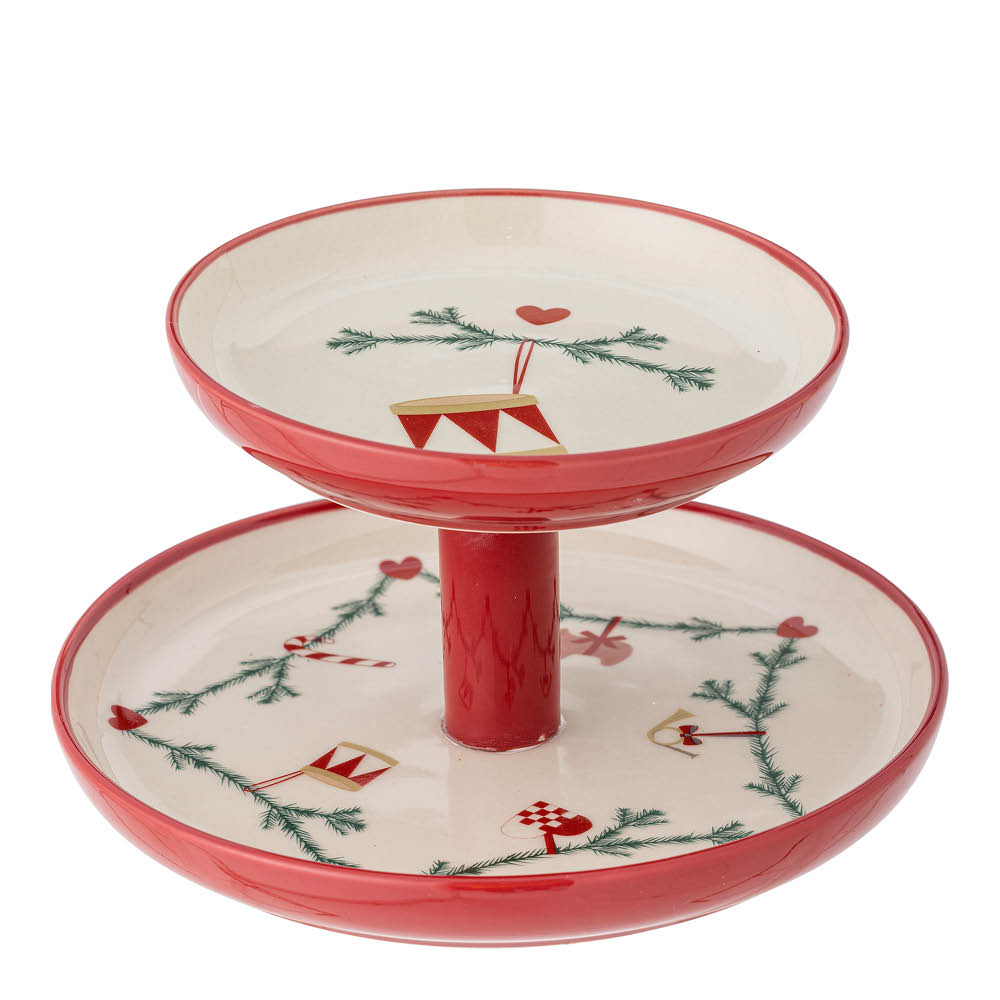 Bloomingville Yule etasjefat 2 lag 22x13 cm julemotiv