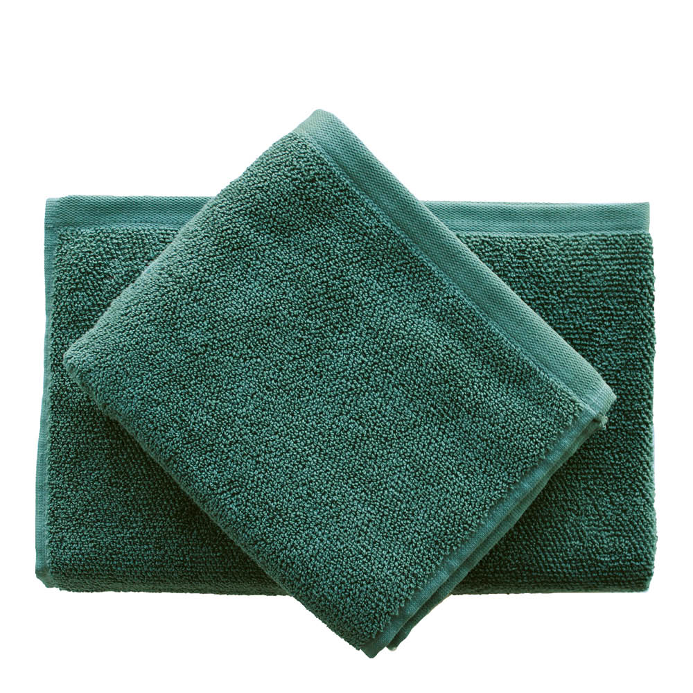 The Organic Company - MILD lahjasetti: Kylpypyyhe + Käsipyyhe Dark green