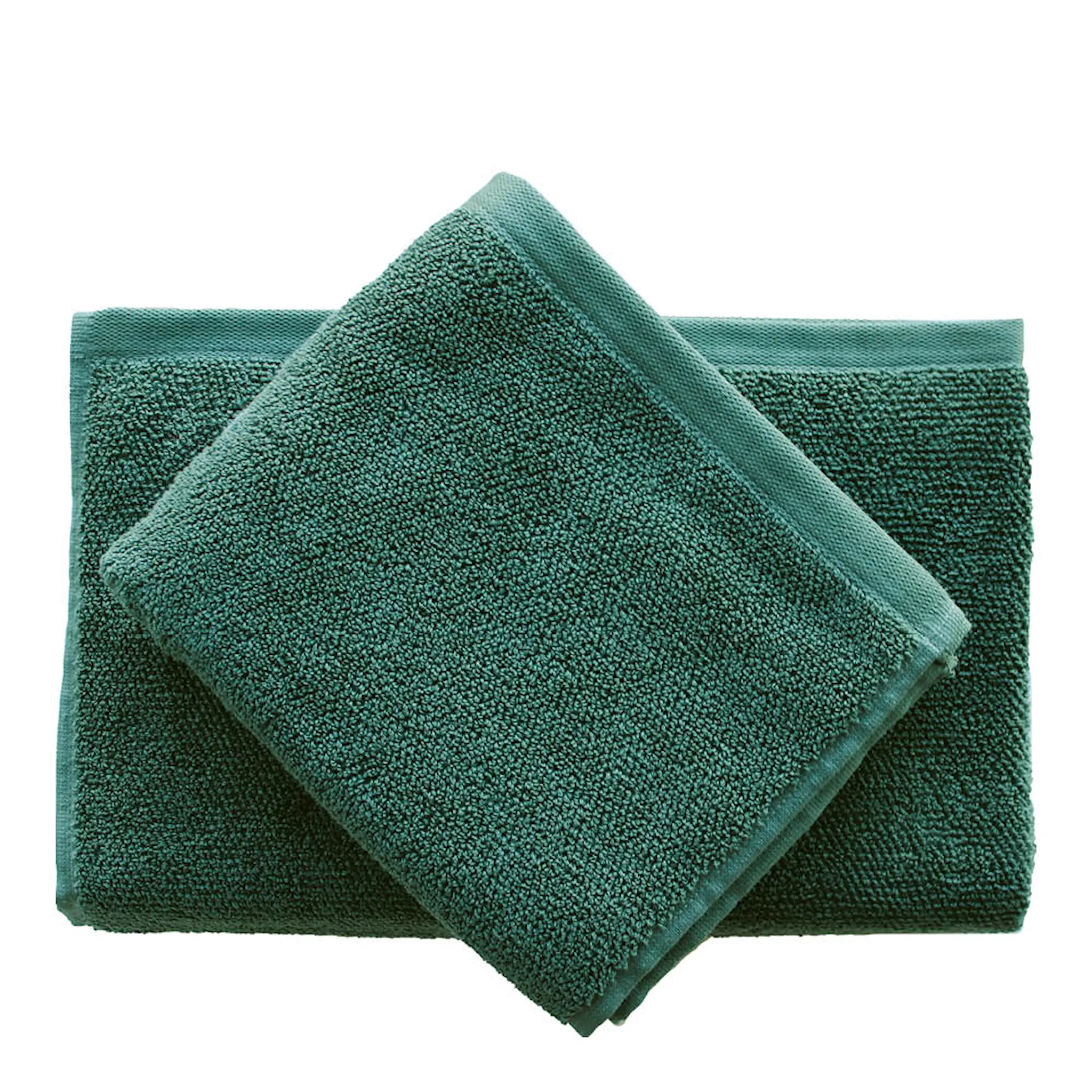 The Organic Company MILD lahjasetti, jossa pyyhe ja kylpypyyhe dark green