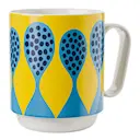 Lisa Larson Birds 1967 No.5 mugg 35 cl gul/blå