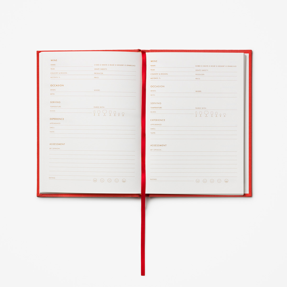 Printworks Vinsmakings dagbok rød