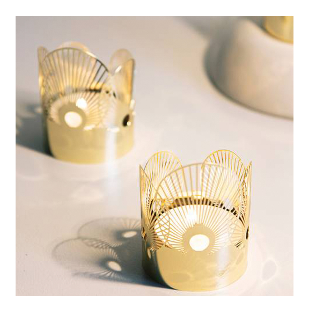 Pluto Sun Ljuslykta Mini 4,5x6 cm Guld