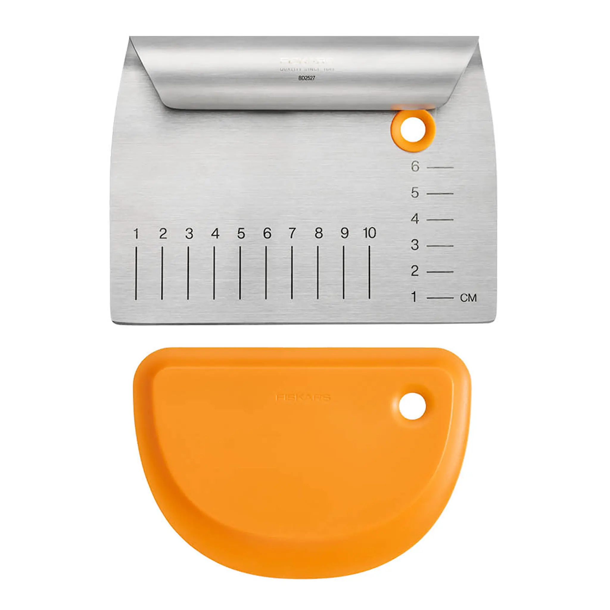 Fiskars Functional Form deigskraper 2-i-1 11,6x23 cm stål/oransje