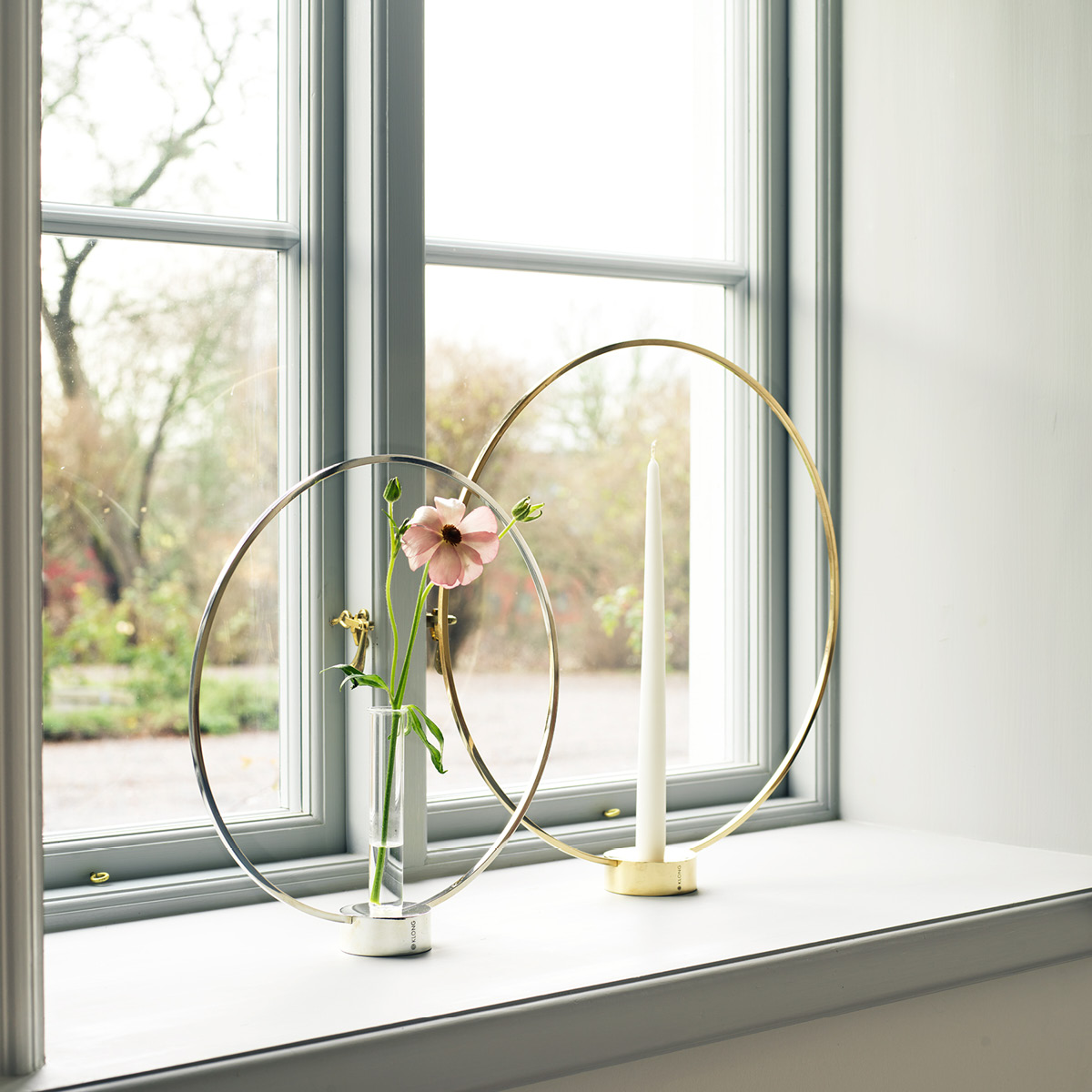 Klong Gloria lysestake 46x43 cm messing