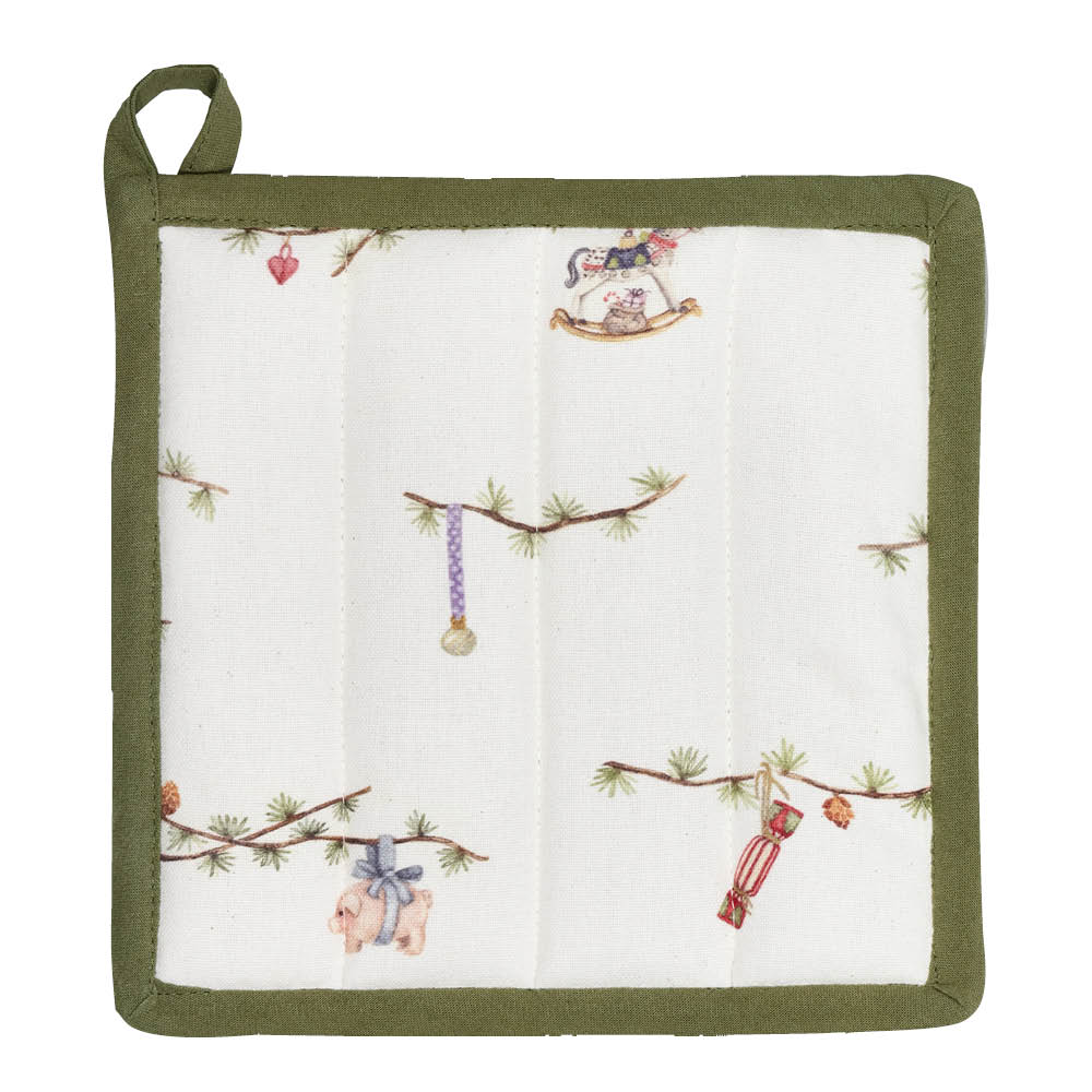 Kähler Hammershøi Christmas grytlapp 22x22 cm vit med dekor