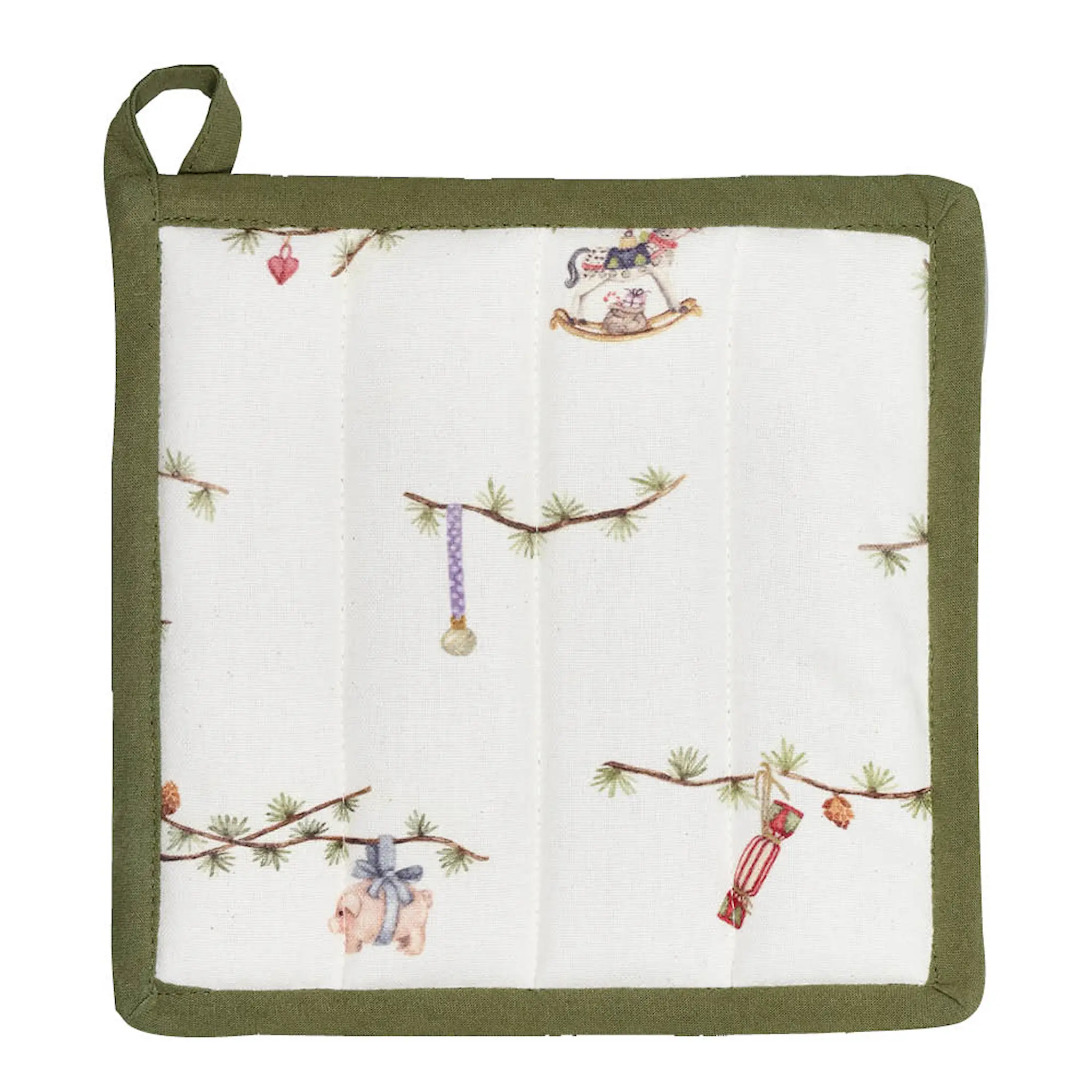 Kähler Hammershøi Christmas grytlapp 22x22 cm vit med dekor