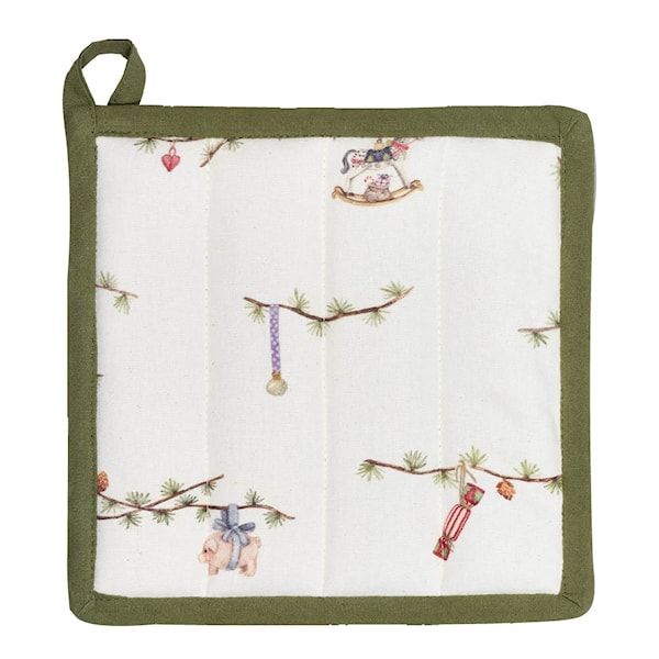 Hammershøi Christmas grytlapp 22x22 cm vit med dekor