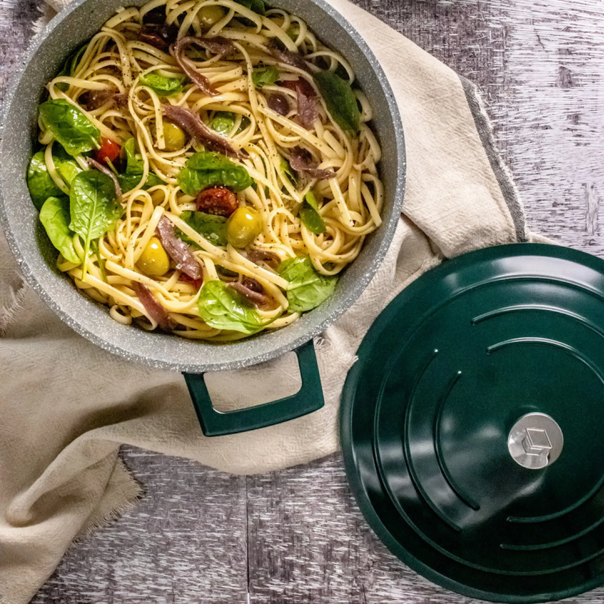 MasterClass Cast Aluminium gryta 2,5 L hunter green