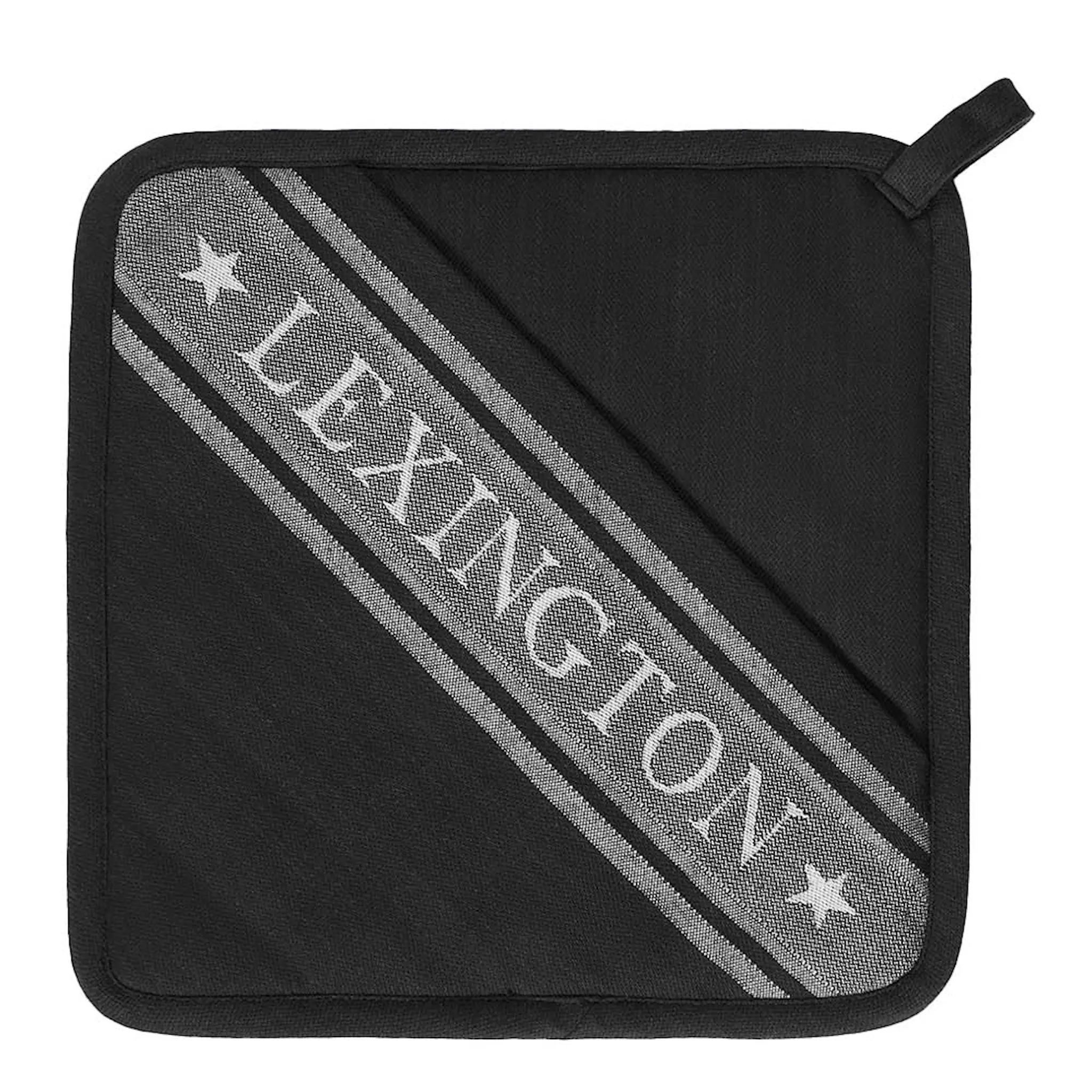 Lexington Icons grytlapp stjärna 25×25 cm svart/vit