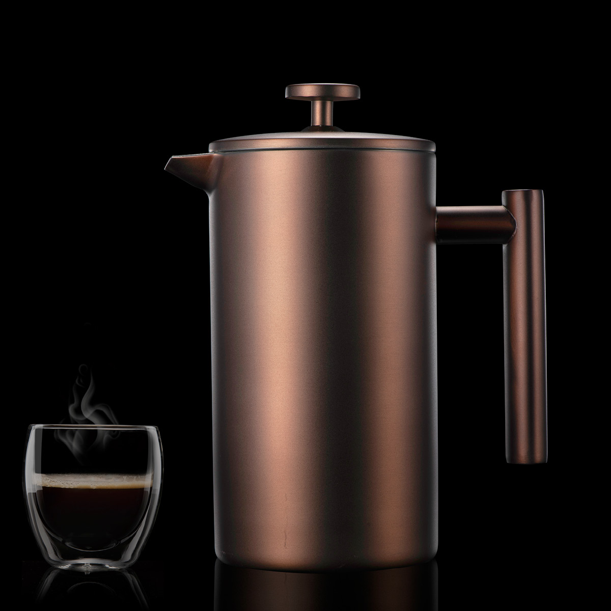 Modern House Lundi presskanne 1 L svart kobber