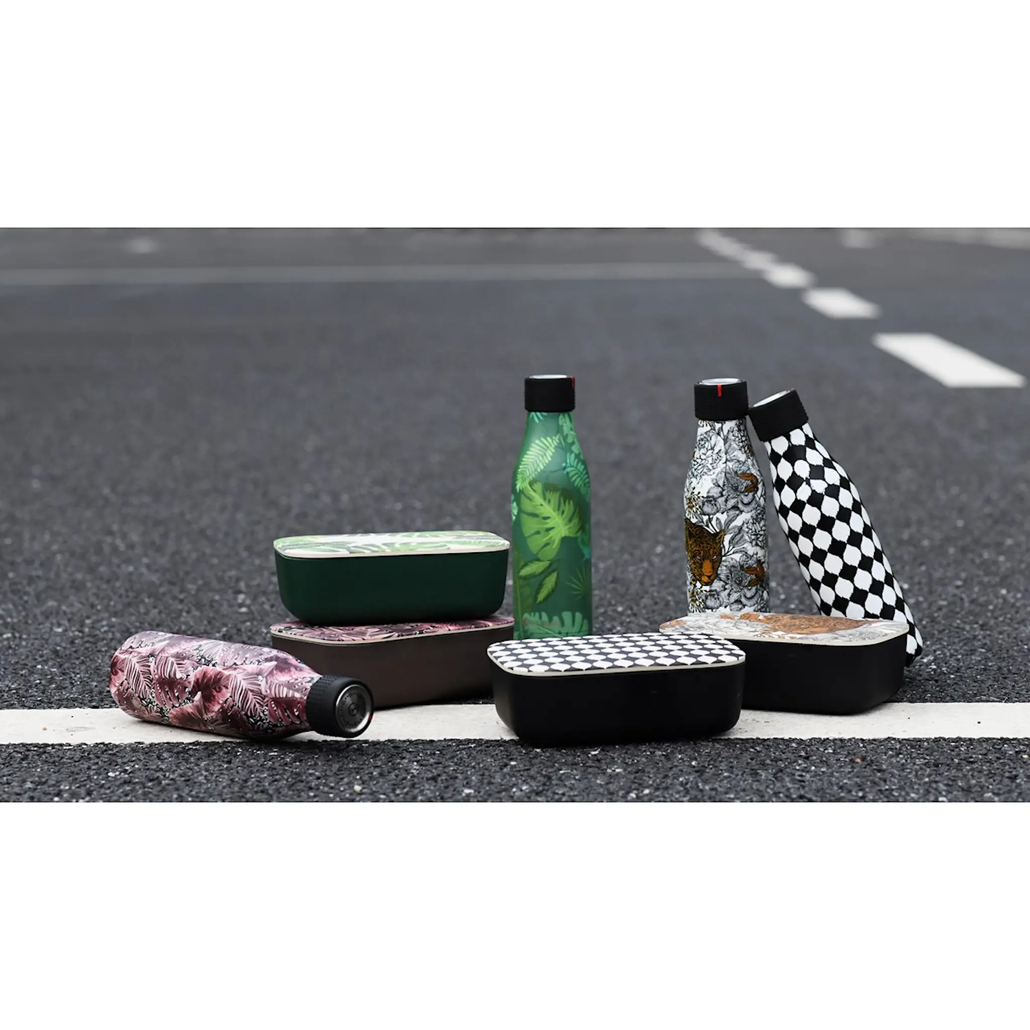 Les Artistes Bottle Up Termoflaska 50 cl Svart/Vit