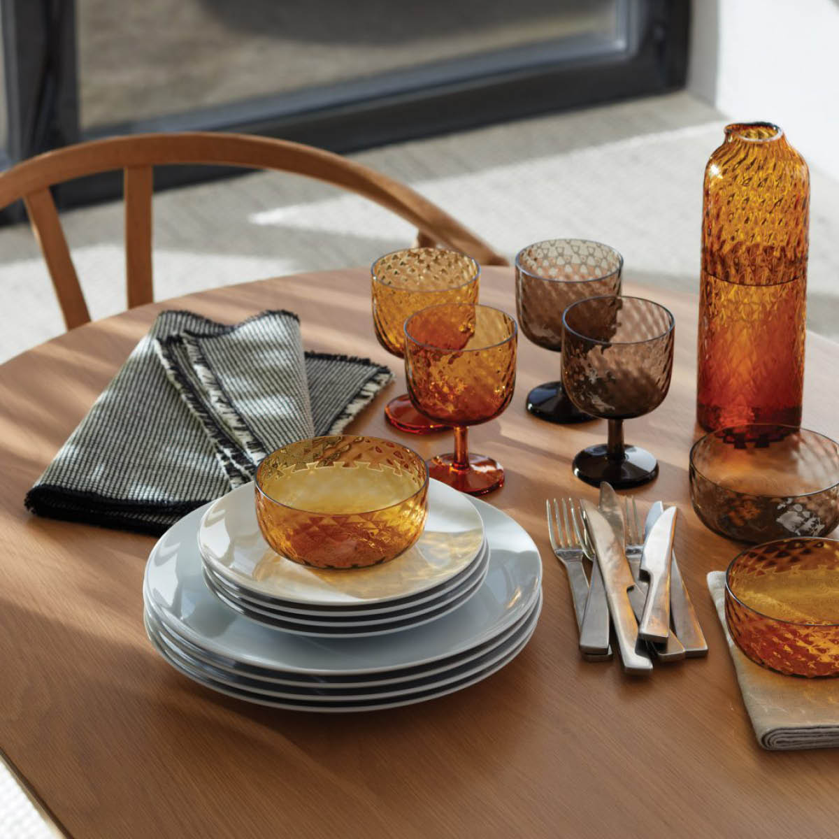 LSA International Dapple skål 12 cm sun amber