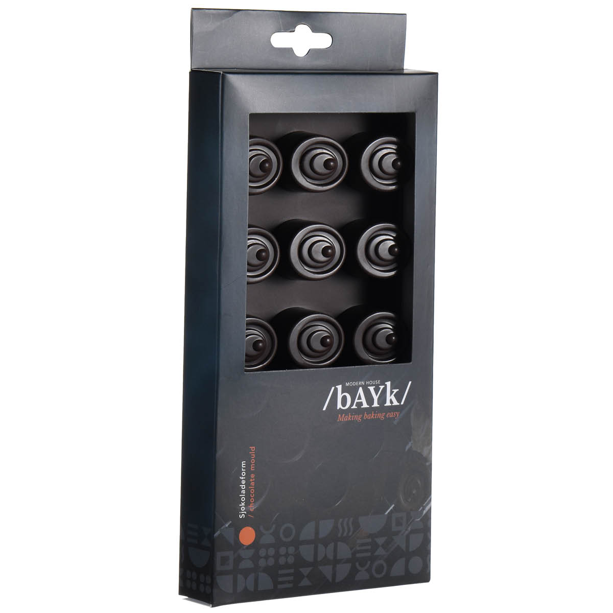 Modern House bAYk sjokoladeform 15 sirkler silikon brun