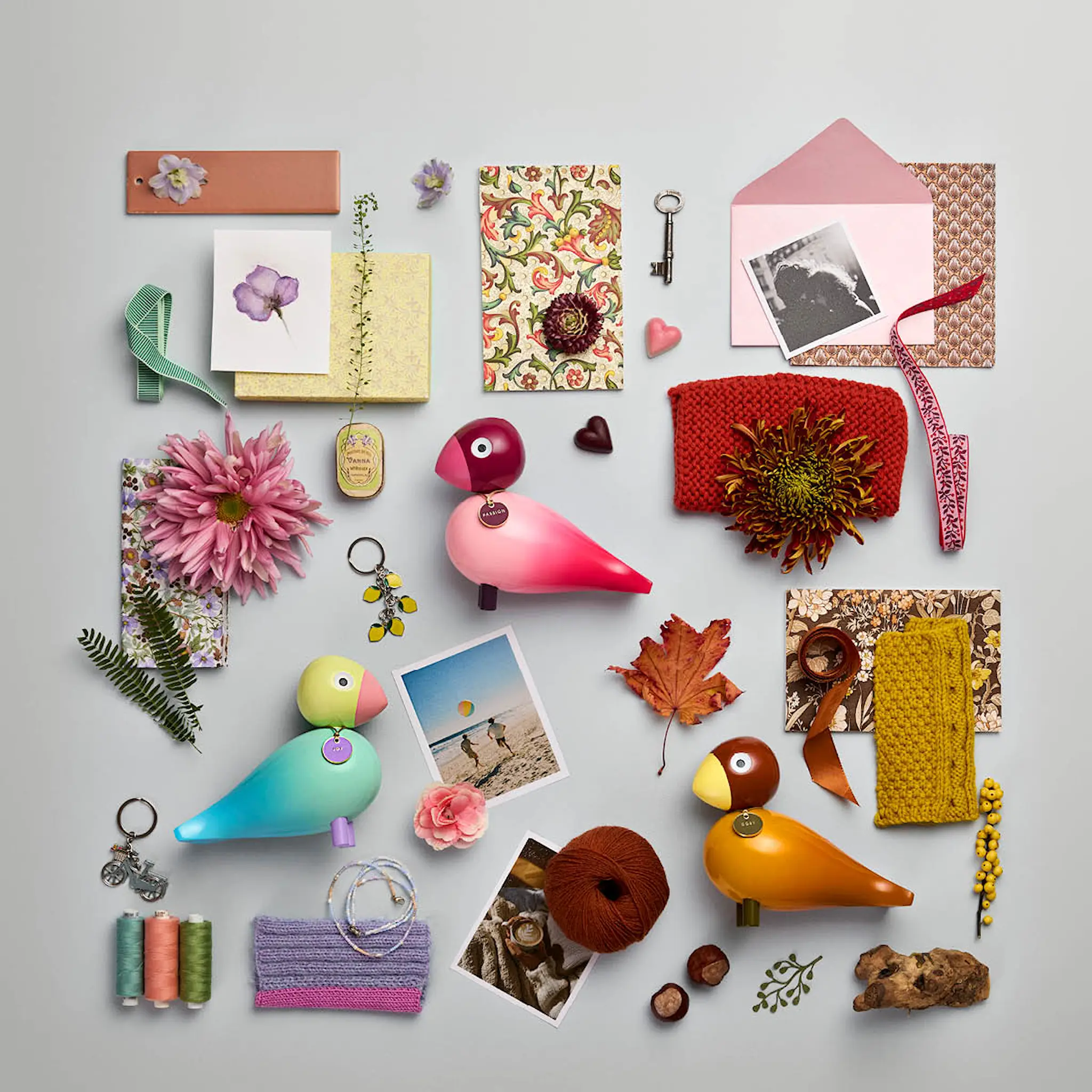 Kay Bojesen Denmark Story Bird sångfågel Cosy 15,5 cm orange