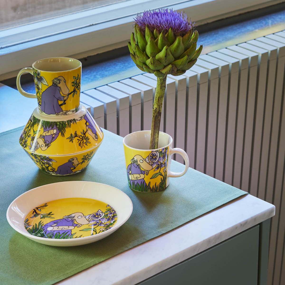 Moomin Arabia Mumintallrik 19 cm Hemulen Gul