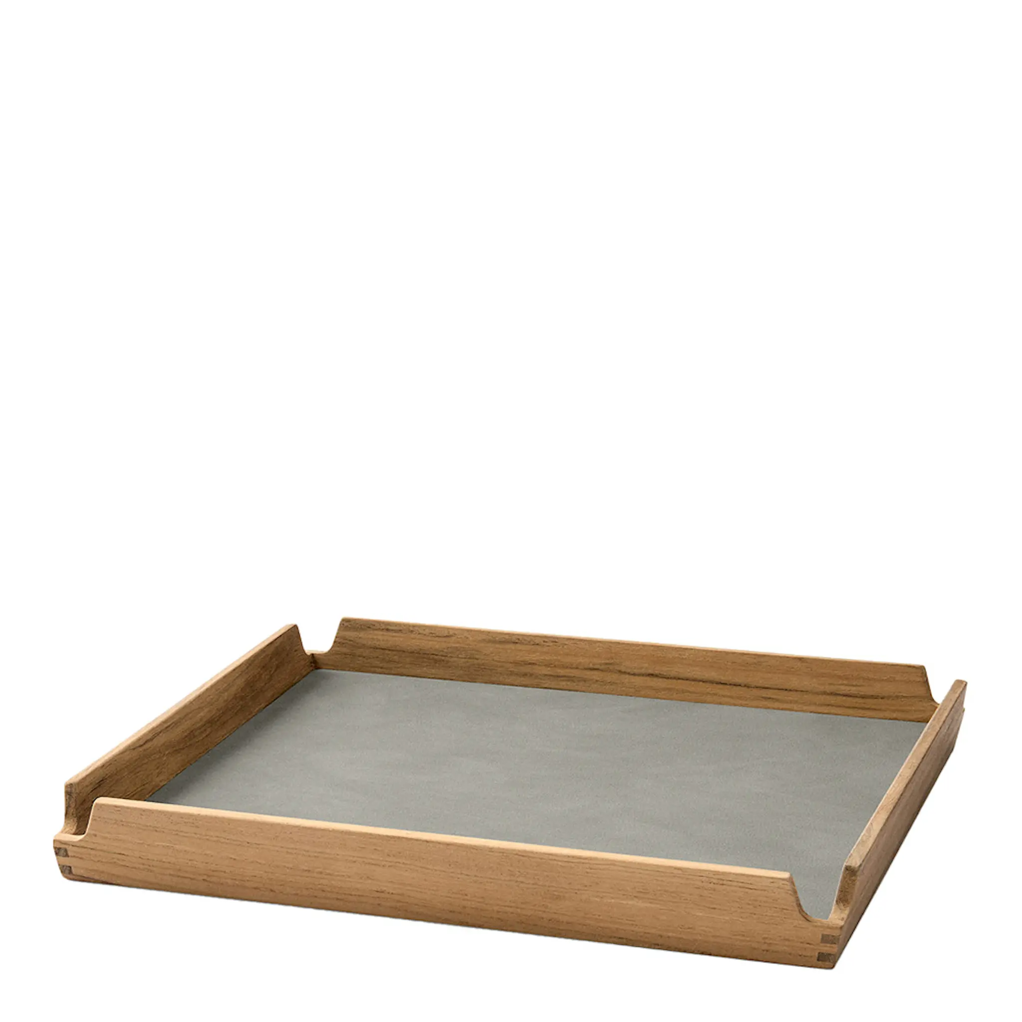 LIND DNA Airy teak bricka small 30x30 cm nupo ljusgrå