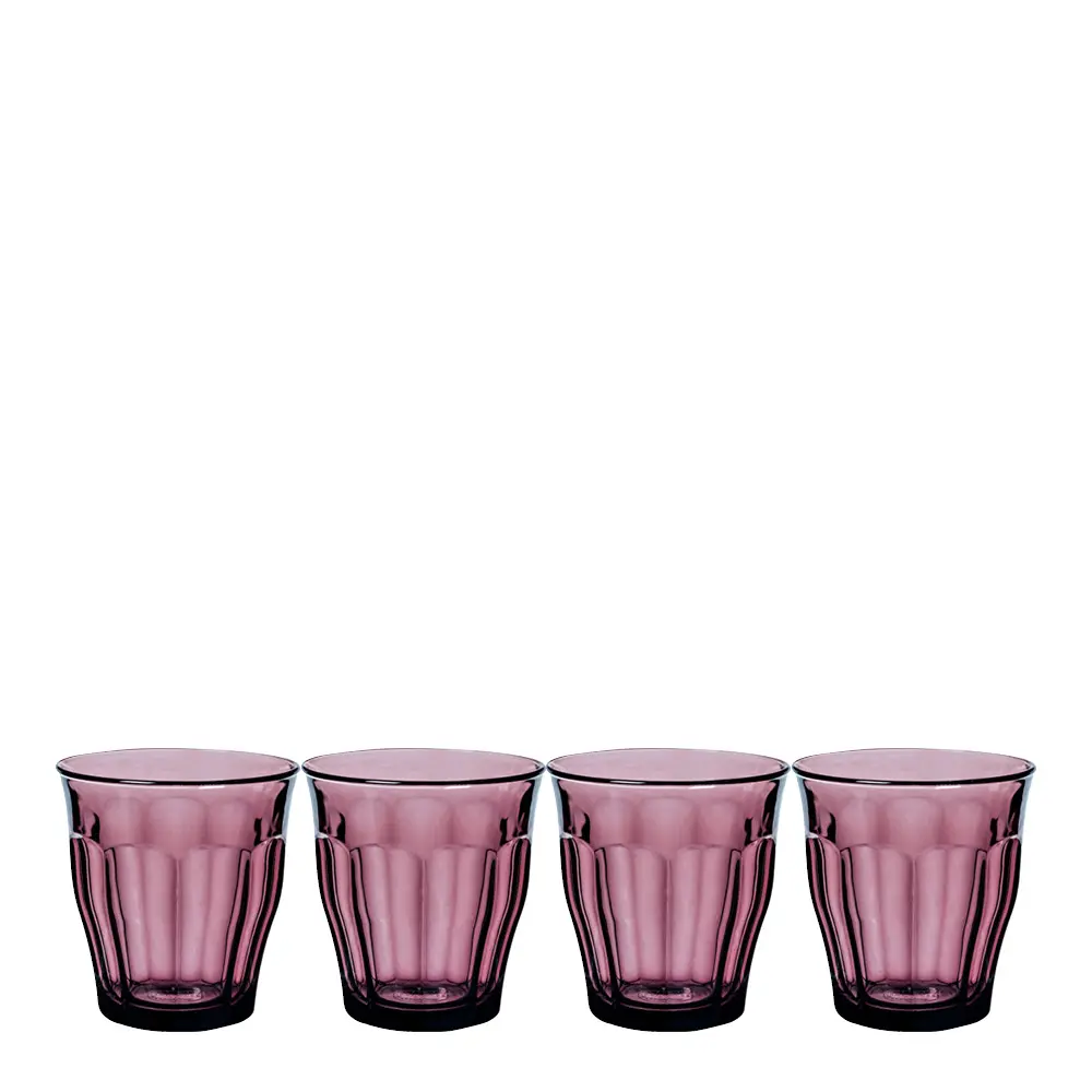 Picardie vannglass 25 cl 4 stk plum