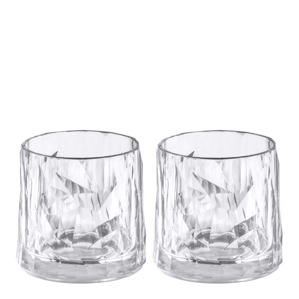 Koziol Club tumblerglass 25 cl 2 stk klar