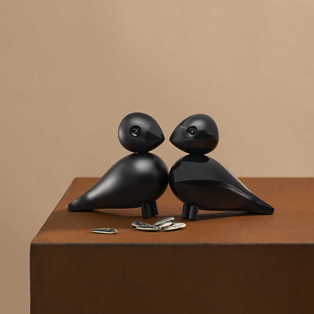 Kay Bojesen Denmark Lovebirds 8,8 cm Musta