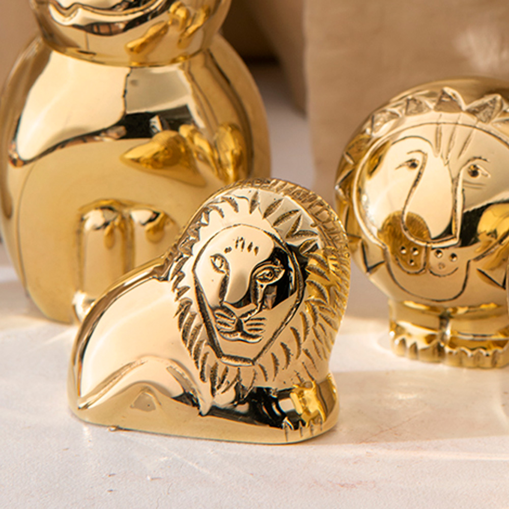 Skultuna Skultuna x Lisa Larson Makava Leijona 4,5 cm Kulta