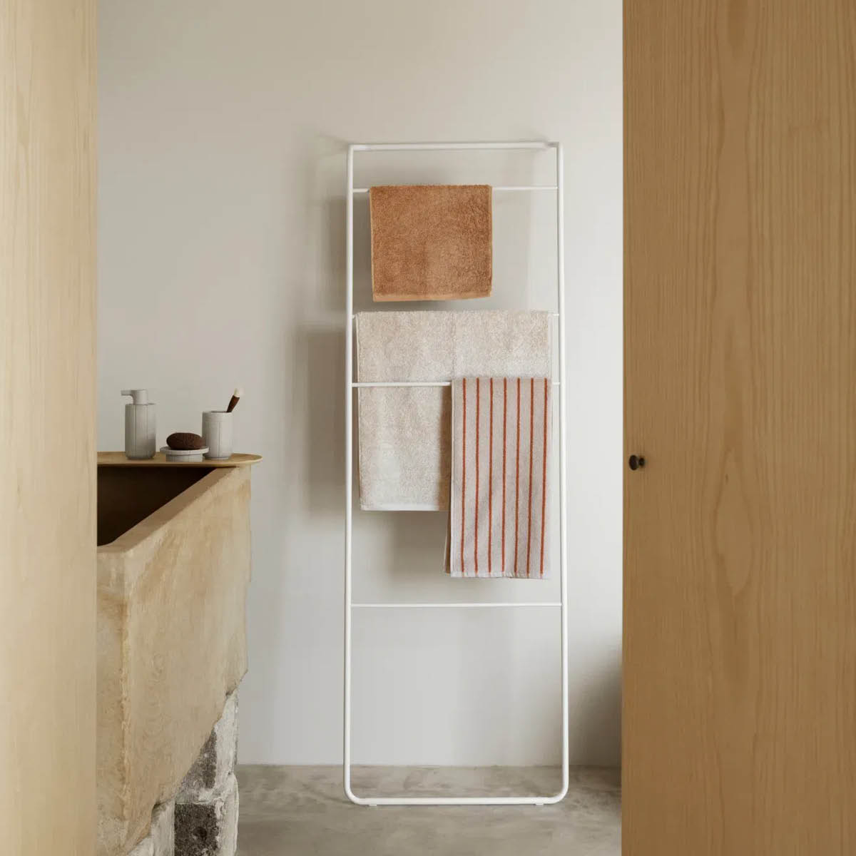 Blomus Arto handduk 100x50 cm beige/orange