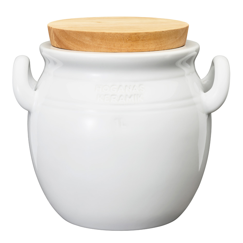 Höganäs Krukke 1L hvit