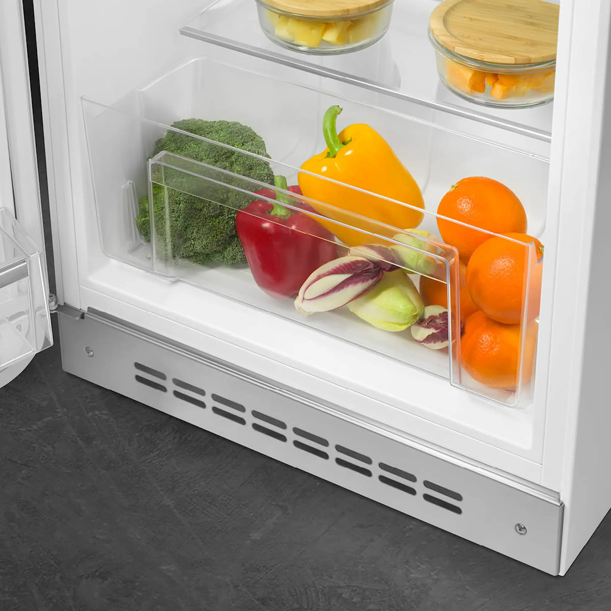 Smeg Smeg Kylskåp med frys FAB10L Vänsterhäng Vit