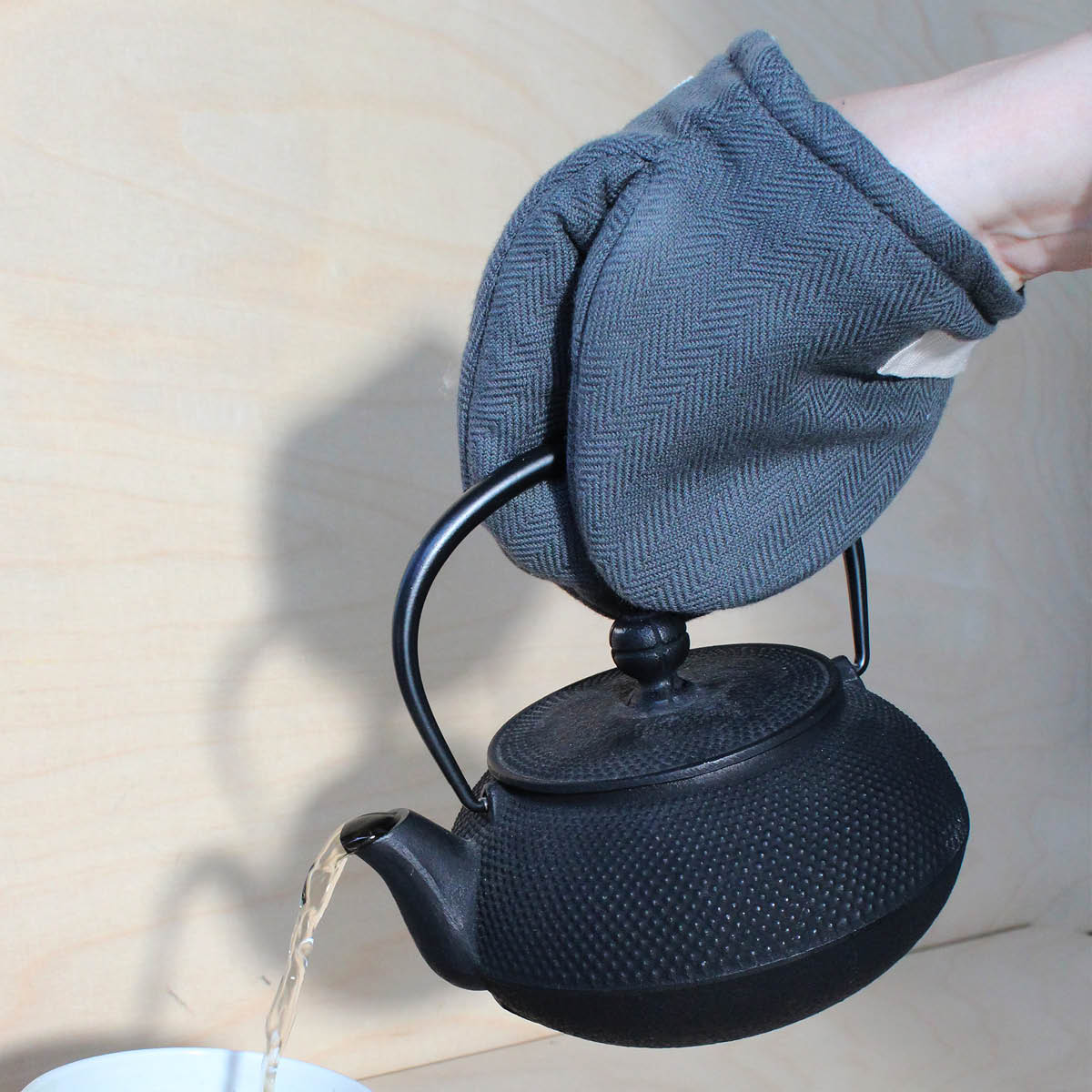 The Organic Company Grytlappar 14x14 cm 2-pack dark grey