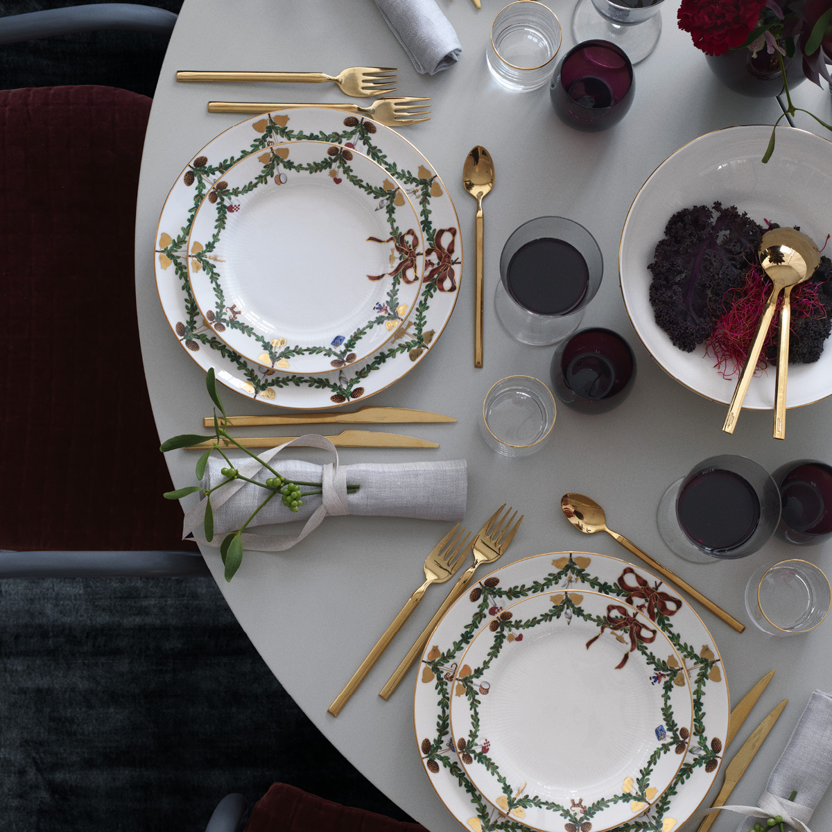 Royal Copenhagen Stjerne Riflet Jul tallerken 21 cm