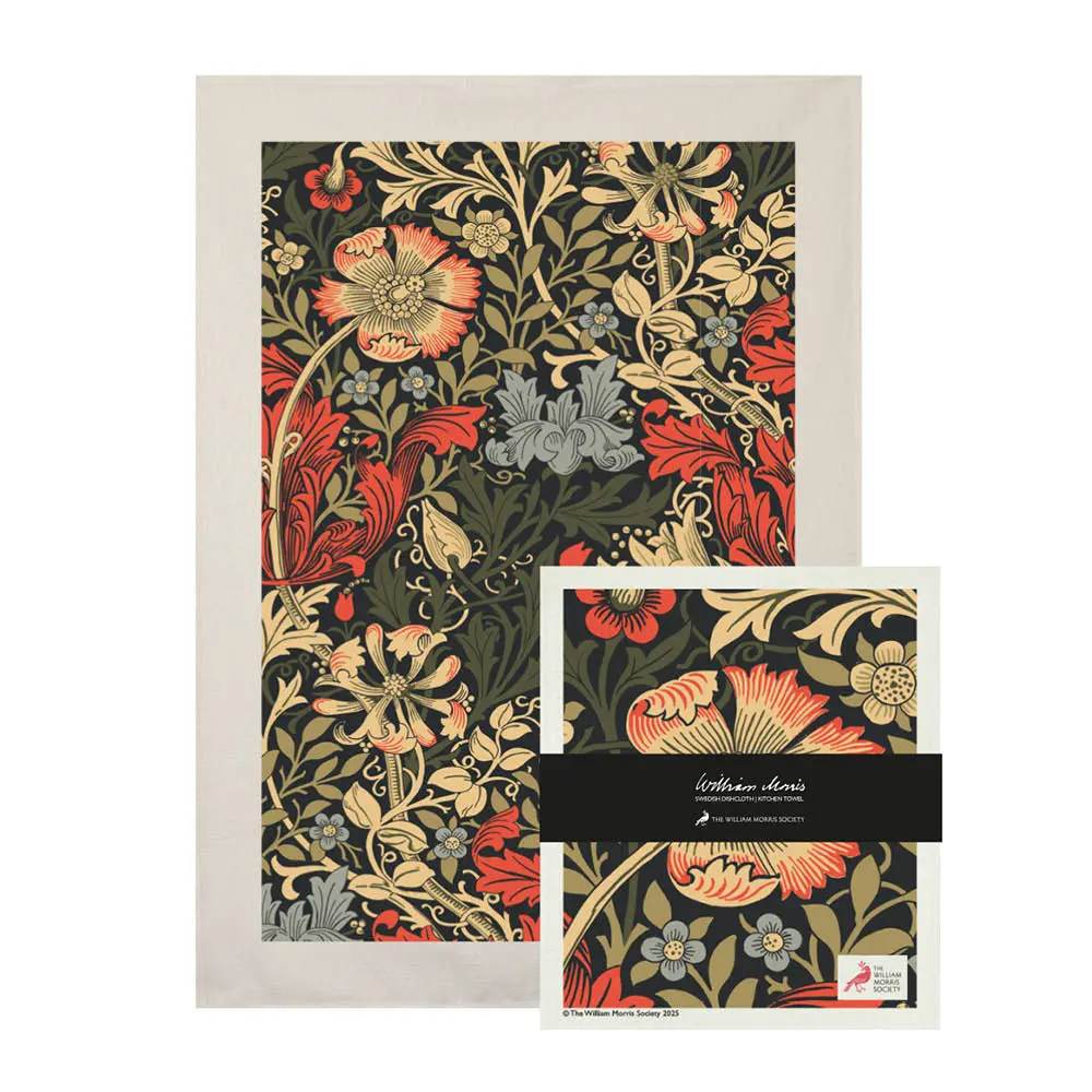 William Morris Käsipyyhe ja tiskirätti Compton Blue