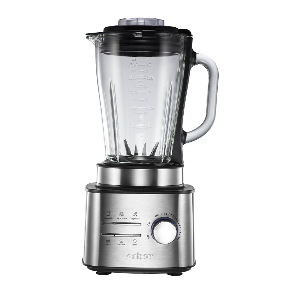 Sabor - Ultimate Tehosekoitin 1500 W 1,5 L Harjattu/Kirkas