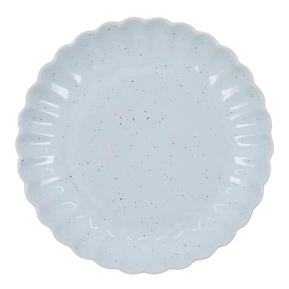 Scallop tallerken 20 cm lyseblå