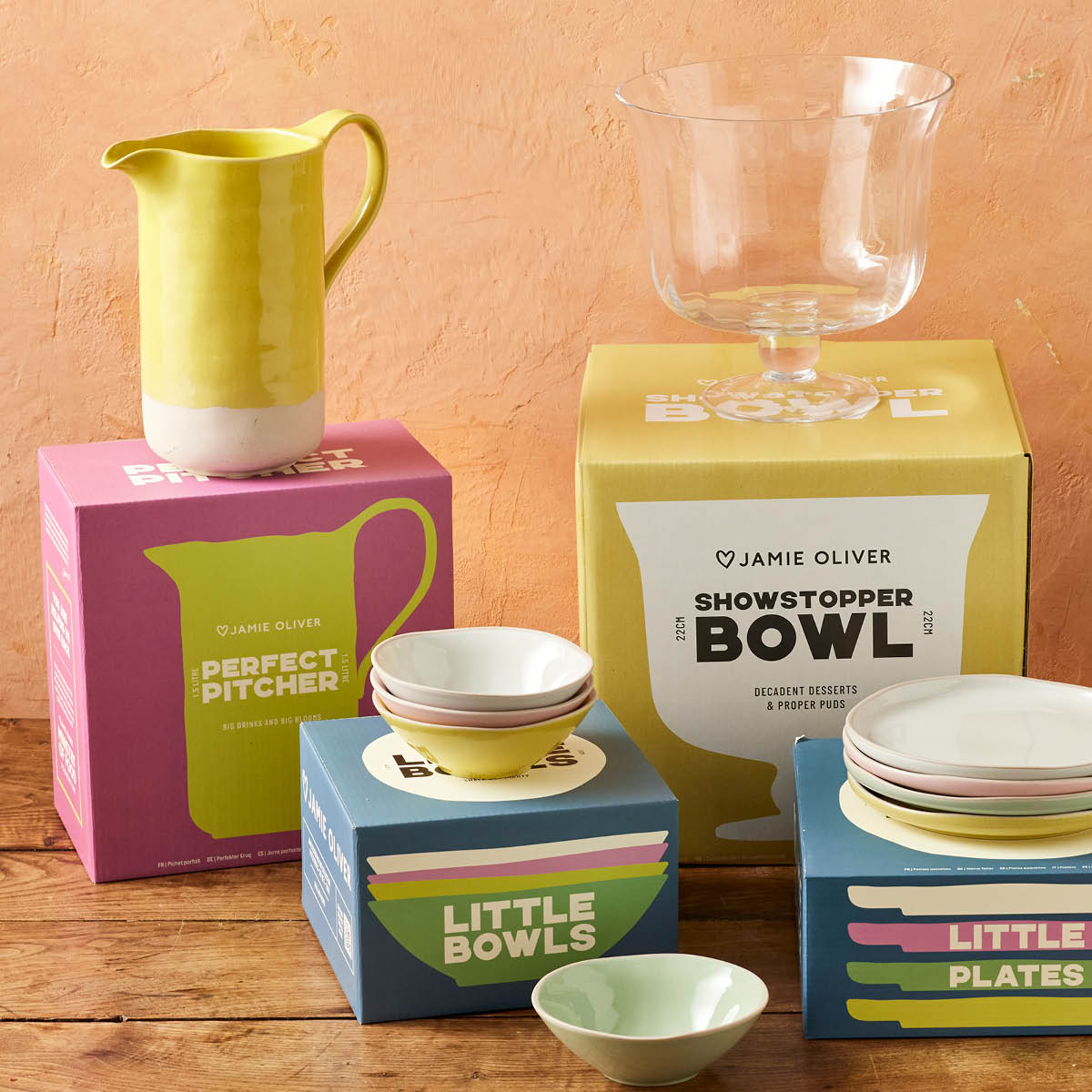 Jamie Oliver Big Love trifle-/serveringsskål på fot 22 cm riflet