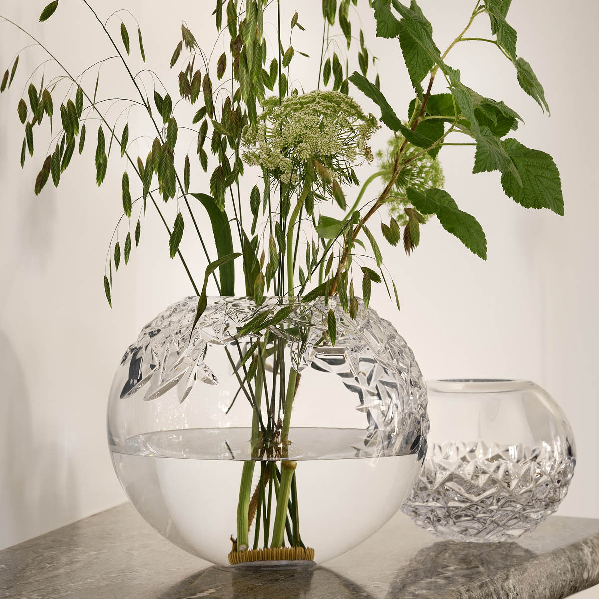 Orrefors Carat rund vase stor H16,8 cm