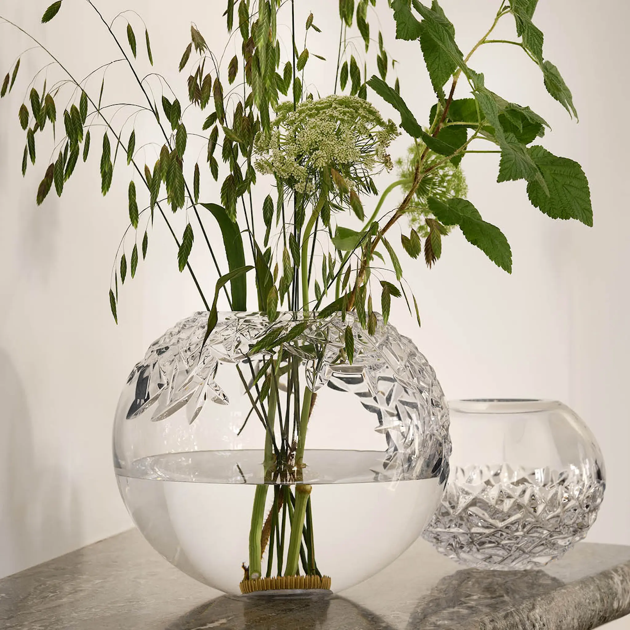 Orrefors Carat rund vase stor H16,8 cm