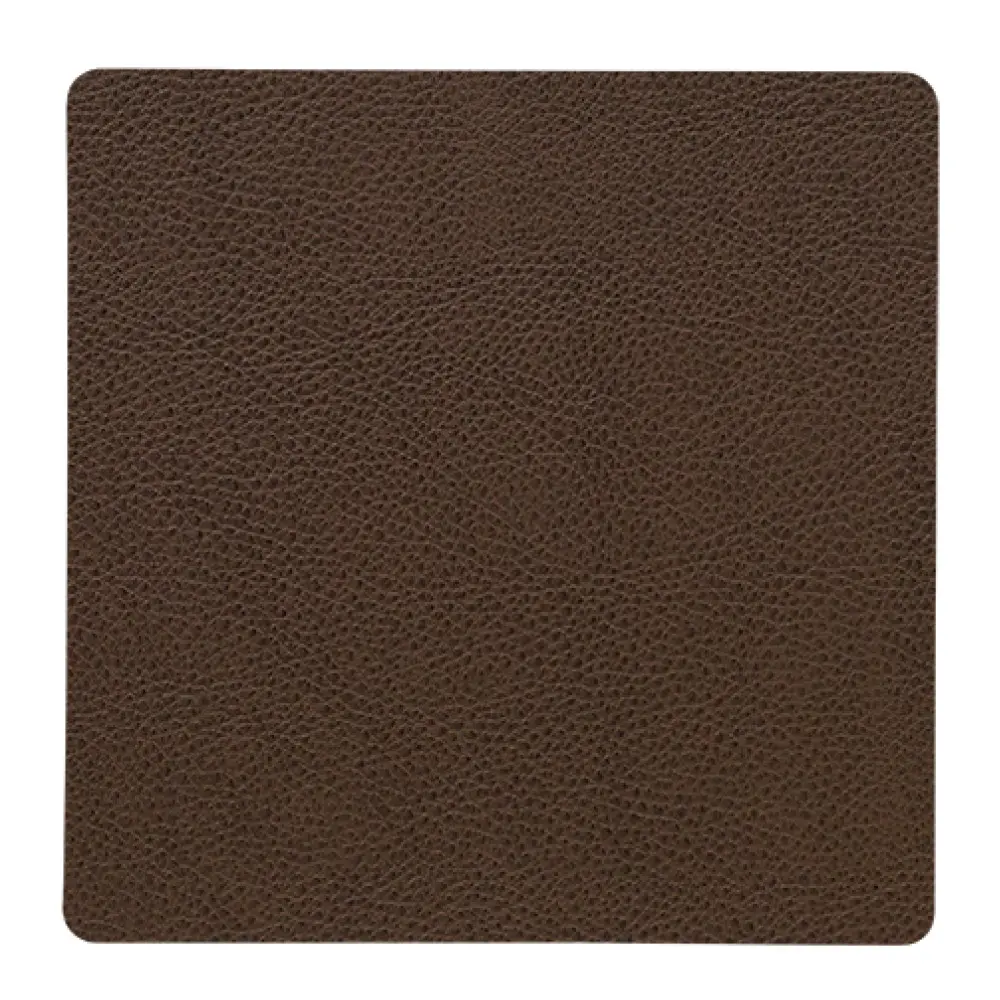 Square Leather Serene Lasinalunen 10x10 cm Hazel