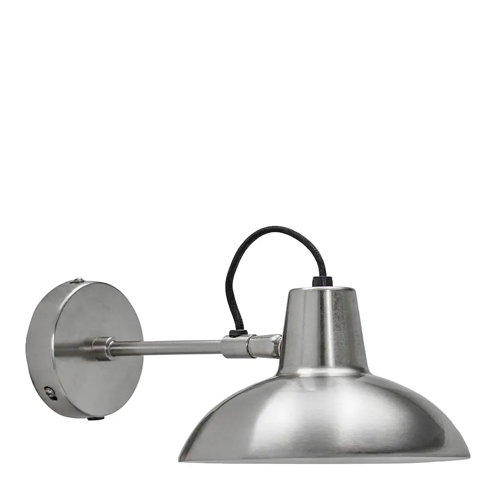 Desk vegglampe 30x12 cm børstet sølvfinish